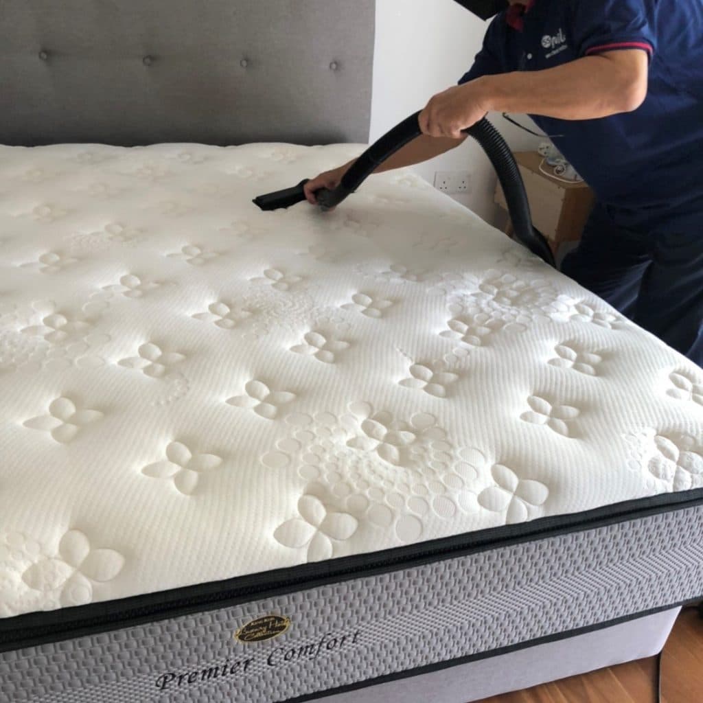 Urine stain removal from mattress